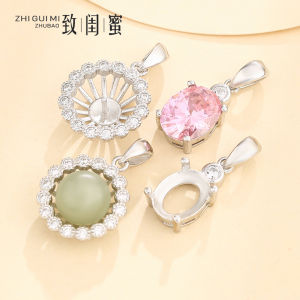 จี้เงินแท้ S925 สำหรับผู้หญิง จี้คริสตัลไข่มุก จี้โลหะผสม จี้แฟชั่น จี้ห้อย จี้รูปทรงกลม จี้รูปทรงดอกไม้ จี้รูปทรงดอกไม้