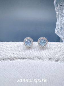 Sanma Explosive Flash Diamond Embedded Ear Bone Spiral Ear Studs Piercing Jewelry Versatile High-End Stackable Fashion Accessories