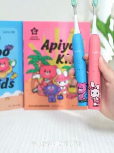 ApiYoo Kids Sonic Electric Toothbrush Cartoon Design A7 With 3 Modes Type C Rechargeable & IPX7 Waterproof