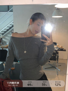 Áo Thun Nữ Dài Tay Ôm Vừa Vặn Mùa Thu 2025 Mới Về Áo Chui Đầu Cổ Chữ V in Họa Tiết Sọc Tay Lửng