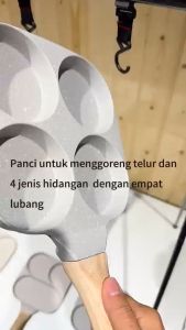 Wajan Panci Penggorengan Telur Pancake 4 Lubang Non Stick