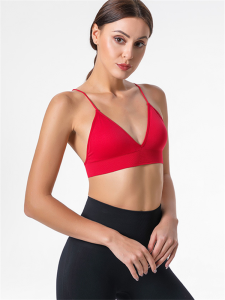 QIJINXIANGMEI | Deep V Seamless Sports Bra