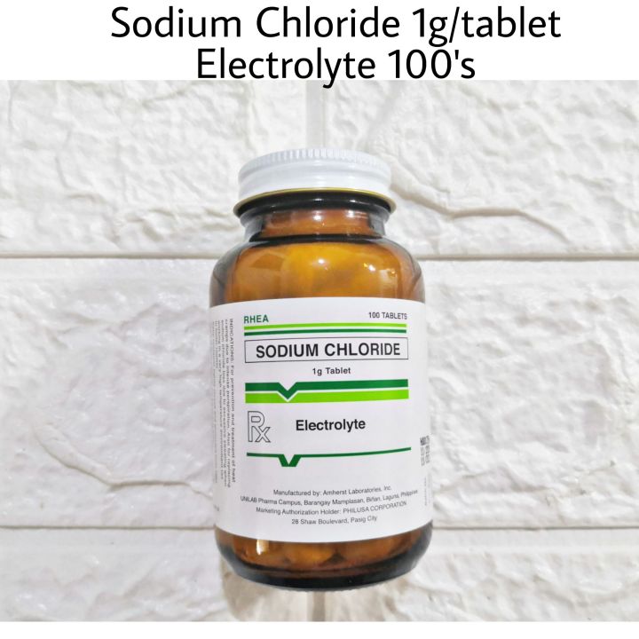 Sodium Chloride 1g/Tablet Electrolyte 100s (Rhea) Lazada PH