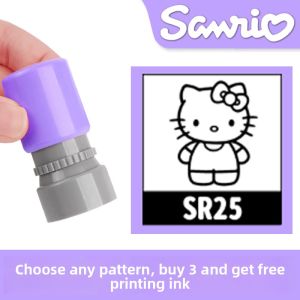 Adorable Sanrio Childrens Reward Stamp Kit Includes Hello Kitty Cotton Candy Dog Pachat Dog And Kuromi Cartoon Stationery