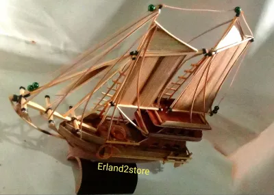 miniatur kapal layar phinisi bambu