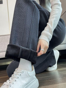 HUAXUNRAN | Winter Warm Woolen Fabric High Waist Loose Fit Pants