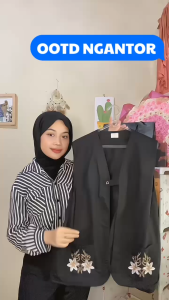 Alesha Vest Dewasa / outer / rompi  / Vest / atasan / Bordir / Etnik / Outerwear