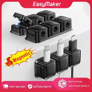 Magnetic Cable Clips [Cable Smooth Adjustable] Cord Holder Under Desk Cable Management Self-Adhesive Wire Holder Keeper Organizer for Home Office Desk Phone Car Wall Desktop Nightstand