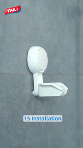 TAILI shower head bracket bathroom punch-free rain shower head storage rack bathroom childrens removable suction cup holder hook 2-speed adjustable shower head fixed base rack accessories