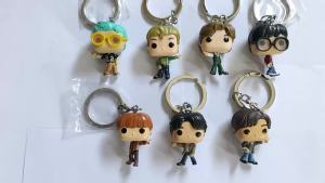 Bandai | ‥New Keychains Toy Cartoon V JUNG KOOK JIMIN Jin V J-HOPE Pocket Pop Keychain Vinyl Action Figure Collection Toys