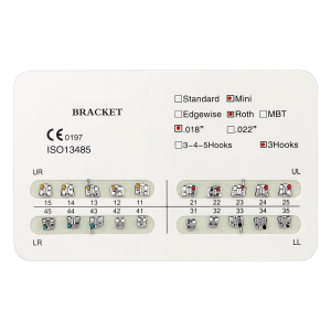 PIORPOY 20Pcs/Kit Dental Braces for Teeth Orthodontic Metal Brackets Split Welding Mini Roth/MBT/Edgewise 022 018 Slot Materials
