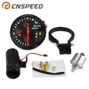 5" 4 IN 1 Car Tachometer With Shift Light Rpm Meter Racing Car Gauge Water Temp Gauge Oil Temperature Gauge Oil Pressure Gauge