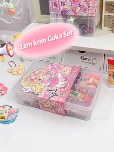 Lem krim Guka Set DIY Keychain Set Kartun Sticker Gantungan Kunci Akrilik