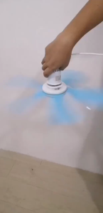 Portable colorful ceiling fan with 5 blades for strong wind low noise quiet comfort and easy hanging. Suitable for home use.