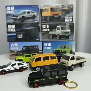 Mainan Koleksi Die Cast Metal Sedan Car Alloy Model Van AE86 | Mainan Diecast 1:64 Gantungan Kunci Toyota Trueno Suzuki Carry Van Suzuky Carry Truck Toyota Alphard Ukuran Mini