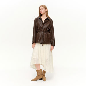 DUSHU | Deep Roasted American Waist-Cinching Slim Fit Jacket