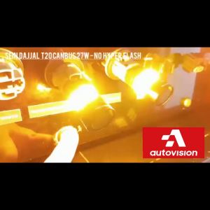 Lampu Sein LED Autovision S25 Bau15S 54-2016SMD Canbus no hyper flash Amber 12V 27W