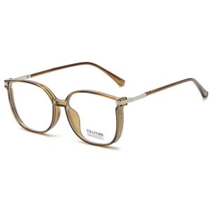 JN IMPRESSION Ánh sáng màu nhạy cảm thay đổi thời trang xuyên biên giới sáng kính che ánh sáng xanh cao cấp khung lớn kính cận thị Gọng đầy màu sắc