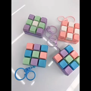 Mini Keyboard Fidget Toy Keychain 9-Key Press Stress Relief Toys Cute Portable Bag Charm Gift
