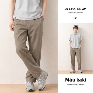 spao | Quần Tây Đa Năng Phối Màu Khaki Form Rộng Ôm Sát Chất Liệu Nhanh Khô