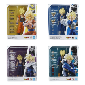 Bandai | HBandai Genuine Dragon Ball SHF Mini Gashapon 5cm Set Goku/Vegeta/Trunks Anime Figures Desktop Collectible Toys Boy Gifts