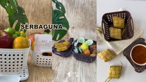 CJP Kiara Keranjang Ubud Rotan Tempat Penyimpanan Hampers dan Souvenir Serba Guna Ada Tutup