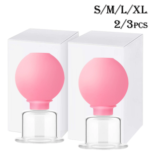 2/3PCS Facial Cupping Cup 1PCS Face Cup Silicone Cupping Massage Vacuum Suction Mug for Body Face Leg Arm Back Shoulder Muscle