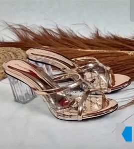 50 an Store - REAL PICT !!! High Heels ACHA GC 3 Warna Soft Cantik Bahan Mika Bening Transparan