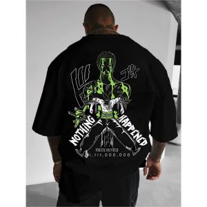 เสื้อยืดลายวันพีซ โรโรโนอา โซโล สำหรับผู้ชาย รุ่นใหม่ประจำฤดูร้อน ทรงหลวม ใส่ได้หลากหลาย สไตล์ลำลอง เหมาะสำหรับเด็กและผู้ปกครอง