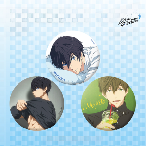 Free Mens Swimming Club Badge Orange True Shinobu Large Button Anime Cartoon Collectible Items Suitable for Ages 14 And above