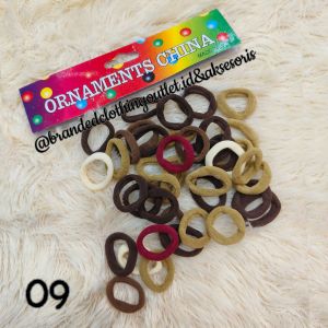 IKAT RAMBUT DONAT MINI WARNA WARNI / IKAT KARET RAMBUT DONAT / KUNCIRAN RAMBUT WARNA MURAH / SCRUNCHIE | SCO-783521