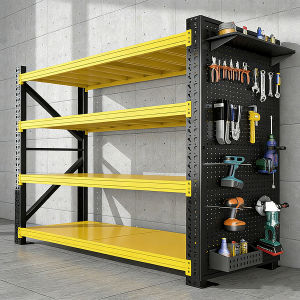 Global Pegboard Heavy-duty Metal Rack Rust-proof Thickened Storage Shelves Multi-layer Storage Rack