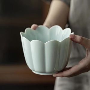 Chậu Rửa Trà Hoa Sen Phong Cách Retro Lớn