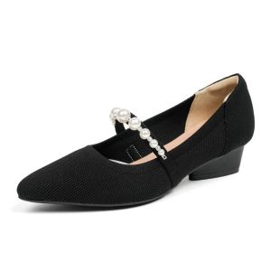 Discover the Perfect Summer Shoe: Low Heels Women Pointed Toe Pearl High Heels