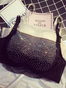 Áo Ngực Đính Đá Rhinestone Dày Kiểu Hở Lưng Cho Nữ Trẻ Tuổi Mùa Hè Có Thể Tháo Rời Có Vòm Cotton Lót Sợi Nylon