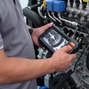 Industrial Endoscope Camera 4.3inch IPS Screen 8mm HD1080P IP67 Waterproof 8 LED Light Inspection Borescope for Pipe Car Repair