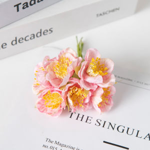 SMR | 1/2Pcs Artificial Flowers Home Room Decora Silk Stamen Plum Bossom Festival Decora Flowers Wreaths Wedding Holiday Supplies Gift