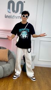 INSIDEMEN - Áo Thun Ngắn Tay Nam Form Rộng ITS055S3