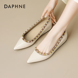 Daphne | Rivet Elegant French Toe Shallow Flat Shoes