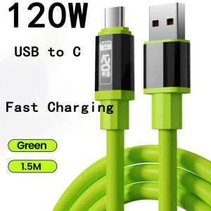 PD240W Fast Charging Cable Digital Display Cable For iPhone 15 16 Xiaomi iPad Laptop Silicone USB C Data Cord  Type C to Type C