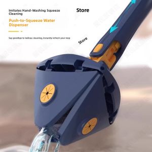 MONLEYTA | Automatic Triangle Mop German Design No Hand Wash Needed For Cleaning Dust Off Ceiling Stretchable Handle Ultra Fine Fiber Cloth
