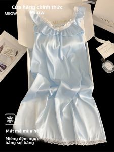 Váy ngủ nữ MiiOW Cat Person vải lụa băng dáng hai dây gợi cảm