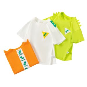 be top | Dinosaur Cartoon Print Short Sleeve T-shirt