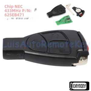Chìa Khóa Điều Khiển Từ Xa Thông Minh 3 Nút Với Chip NEC 433MHz Tương Thích Với Mercedes Benz B C E ML S CLK CL - FCC ID IYZ 3312 P/N 5WK47281 625EB471