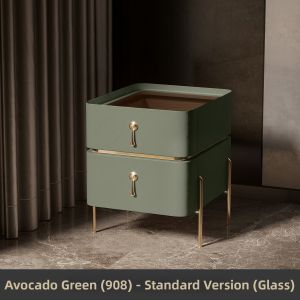 IDEA SPACE | Modern Italian Leather Luxury Nightstand