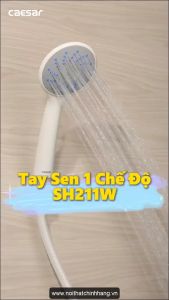 Tay Sen tắm nóng lạnh trắng chính hãng Caesar SH211W