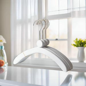 Pure White Wooden Clothes Hangers for Children Anti-Slip No Trace Wooden Coat Hooks Photography Baby Set Real Wood Clothes Hangers