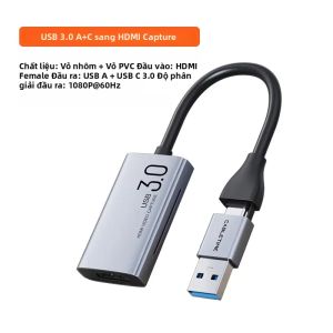 CABLETIME 4K Video Capture Card PD 100W USB/Type-C Dành Cho PC Chơi Game Phát Trực Tiếp Đầu Ghi Video Game Grabber Camera