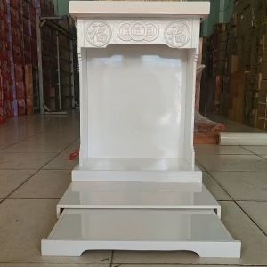 Bàn thờ thần tài gỗ cao su ngang 48 cm giá rẻ nhất thị trường sỉ Lh: 0933.159.286