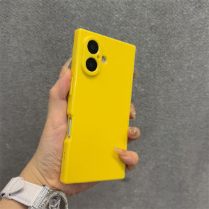 Yellow Square Corner iPhone Case Precision Holes Protective Cover for Apple 16Promax 15Pro 14Advanced Couple 13 12 plus Models